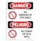 Signmission OSHA Sign, No Smoking In This Area Bilingual, 10in X 7in Rigid Plastic, 7" W, 10" L, Spanish OS-DS-P-710-VS-1471 - alternate 1